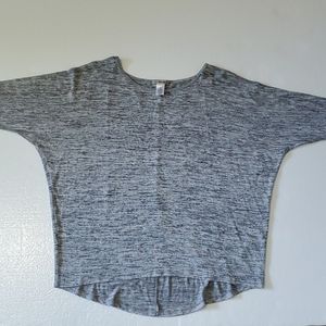 Grey knit Plus size slouch shirt